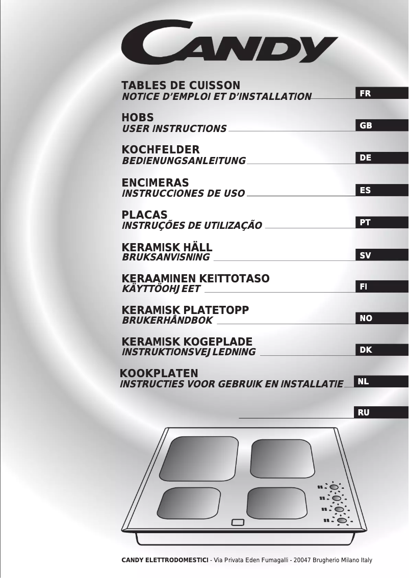 Page 1 de la notice Manuel utilisateur Candy PVD 633/1 X