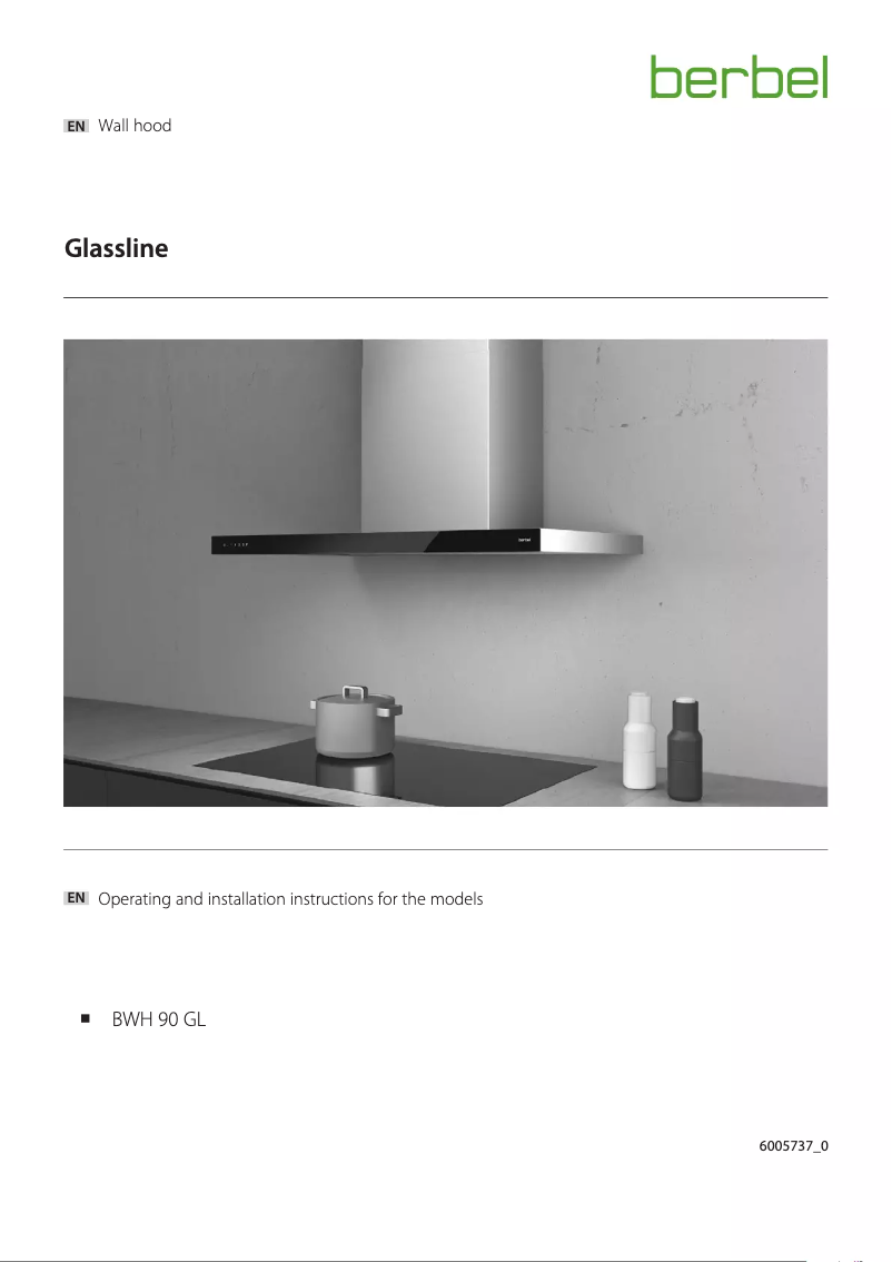 Page n°1 - Manuel utilisateur Berbel BWH 90 GL