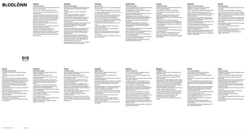 Image de la première page du manuel de l'appareil BLODLÖNN 305.423.79