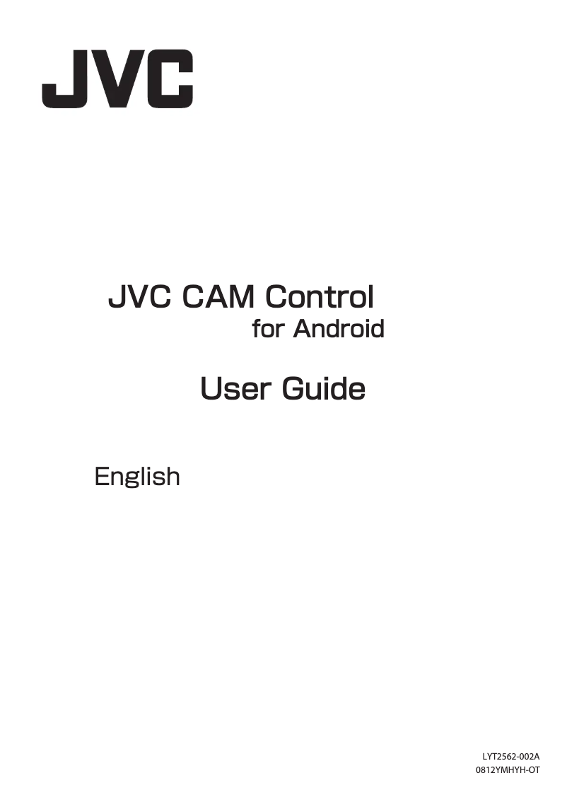 Page n°1 - Manuel utilisateur JVC GV-LS1