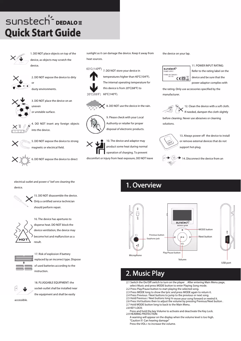 Página 1 del manual Manual de usuario Sunstech Dedalo III
