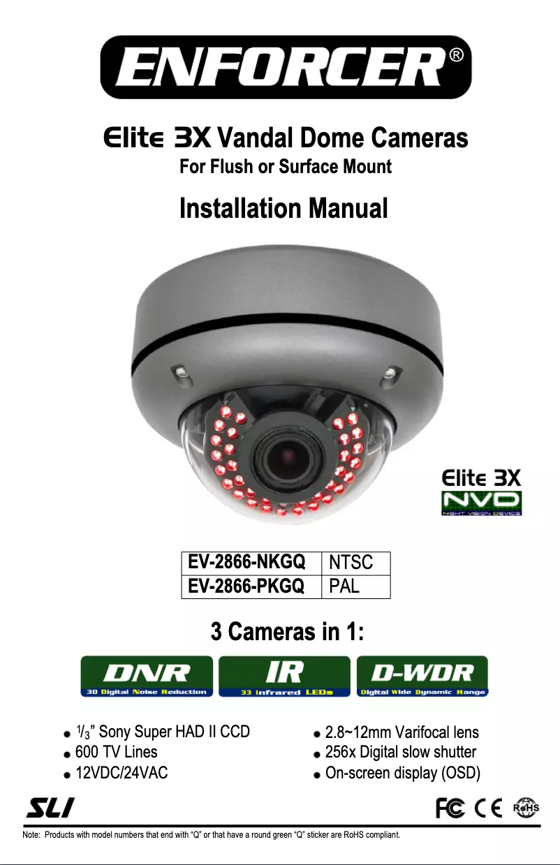 Image de la première page du manuel de l'appareil Elite EV-2866-NKGQ