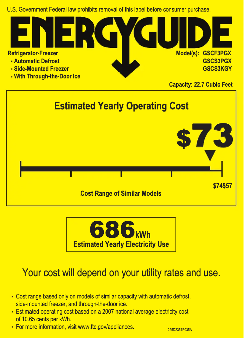 Image de la première page du manuel de l'appareil GSCS3KGYSS