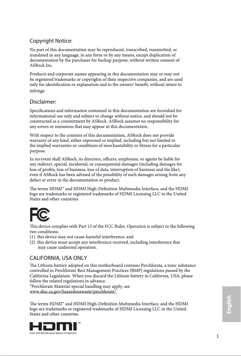 Page 1 de la notice Manuel utilisateur Asrock FM2A88M Extreme4+ R2.0