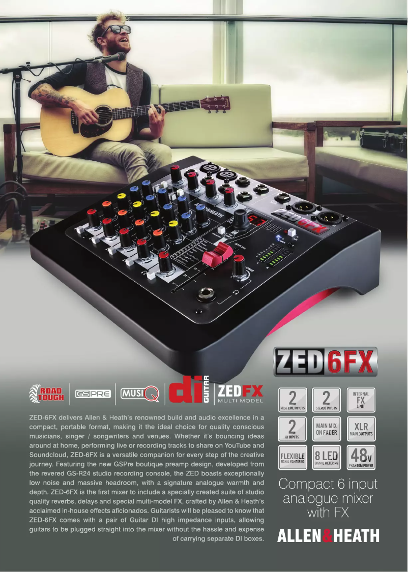 Image de la première page du manuel de l'appareil ZED-6FX