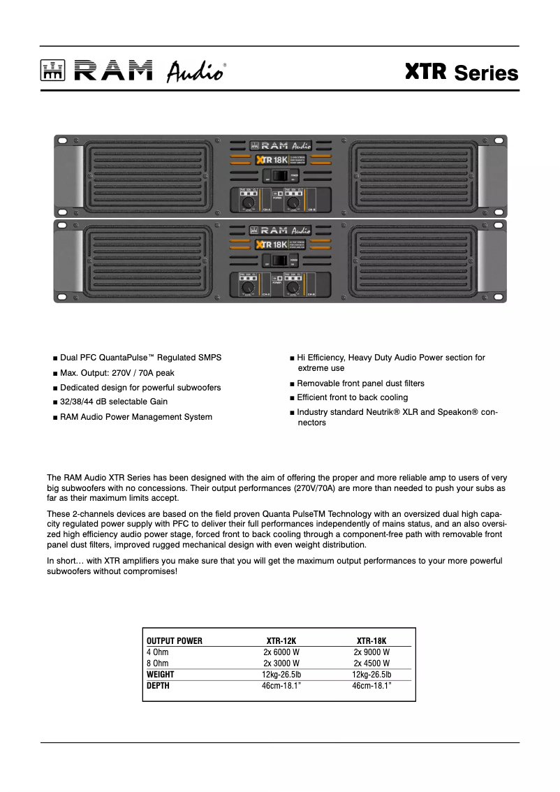 Image de la première page du manuel de l'appareil XTR-12K