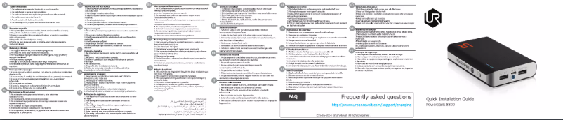Page 1 de la notice Manuel utilisateur Urban Revolt Powerbank 8800 20070