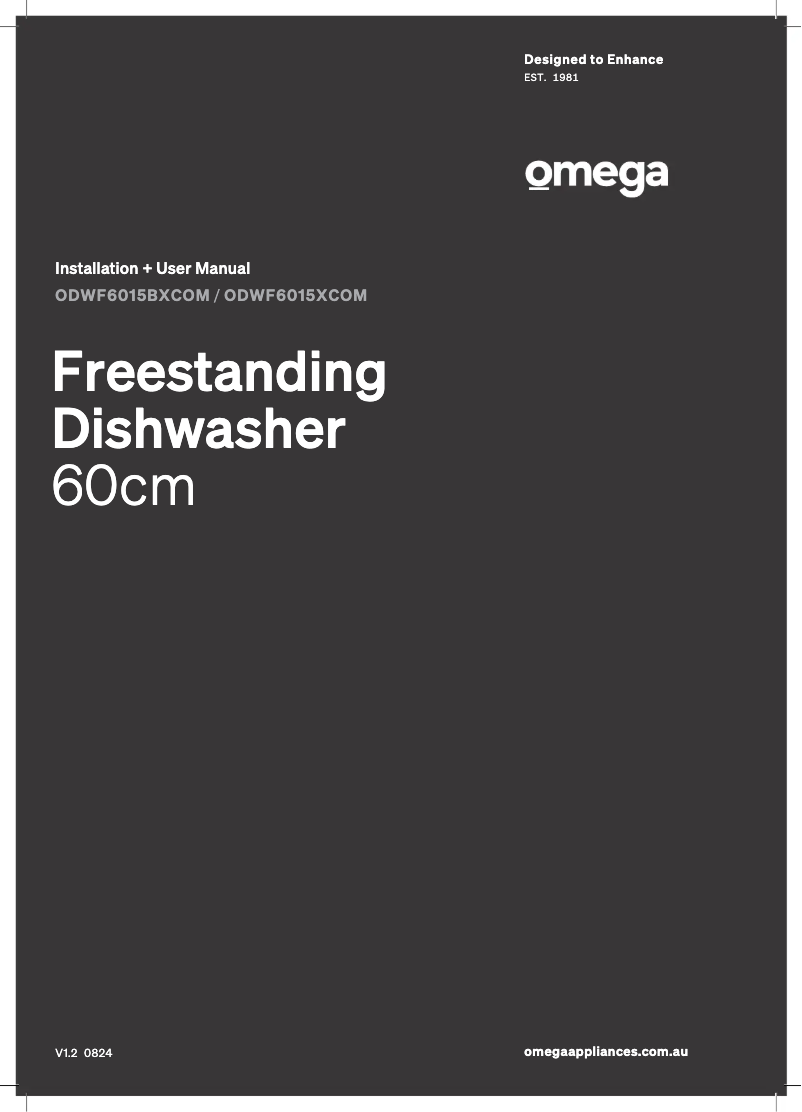 Image de la première page du manuel de l'appareil ODWF6015BXCOM