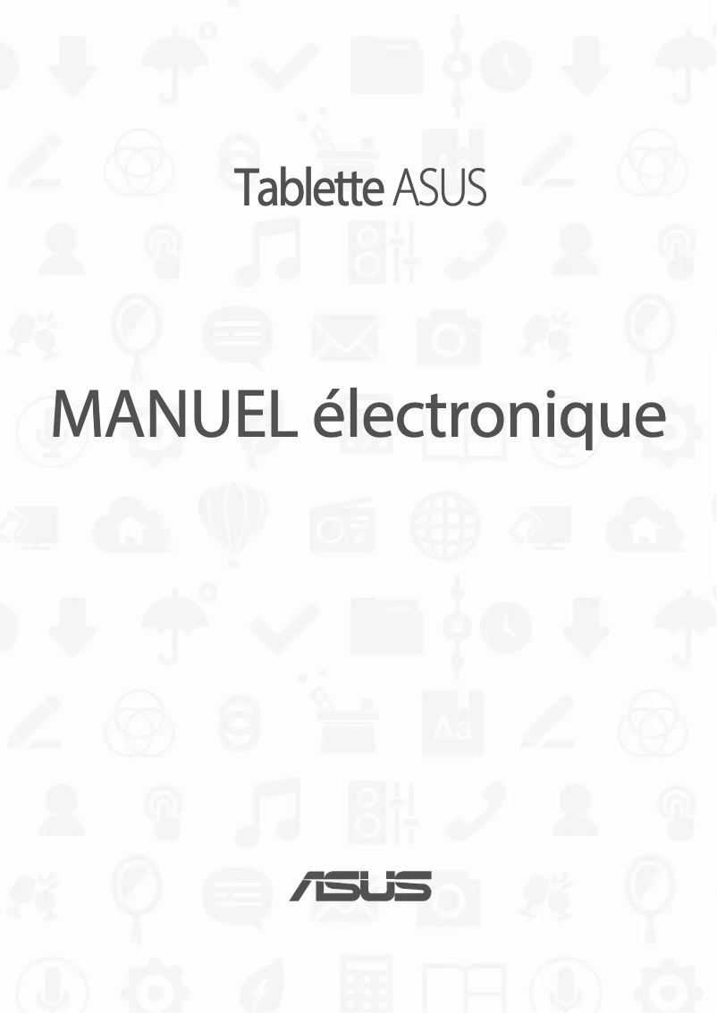 Image de la première page du manuel de l'appareil ZenPad S 8.0 Z580CA