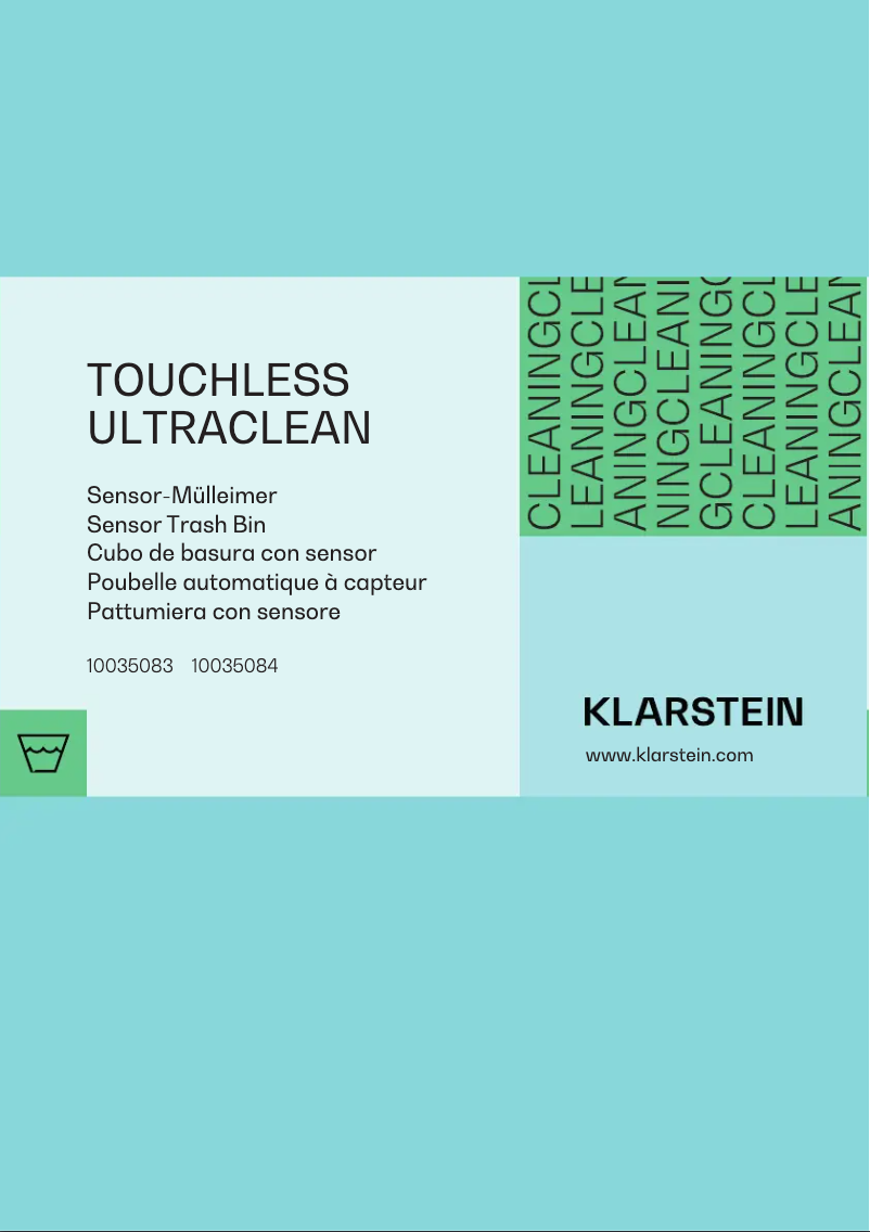 Page n°1 - Manuel utilisateur Klarstein Touchless Ultraclean