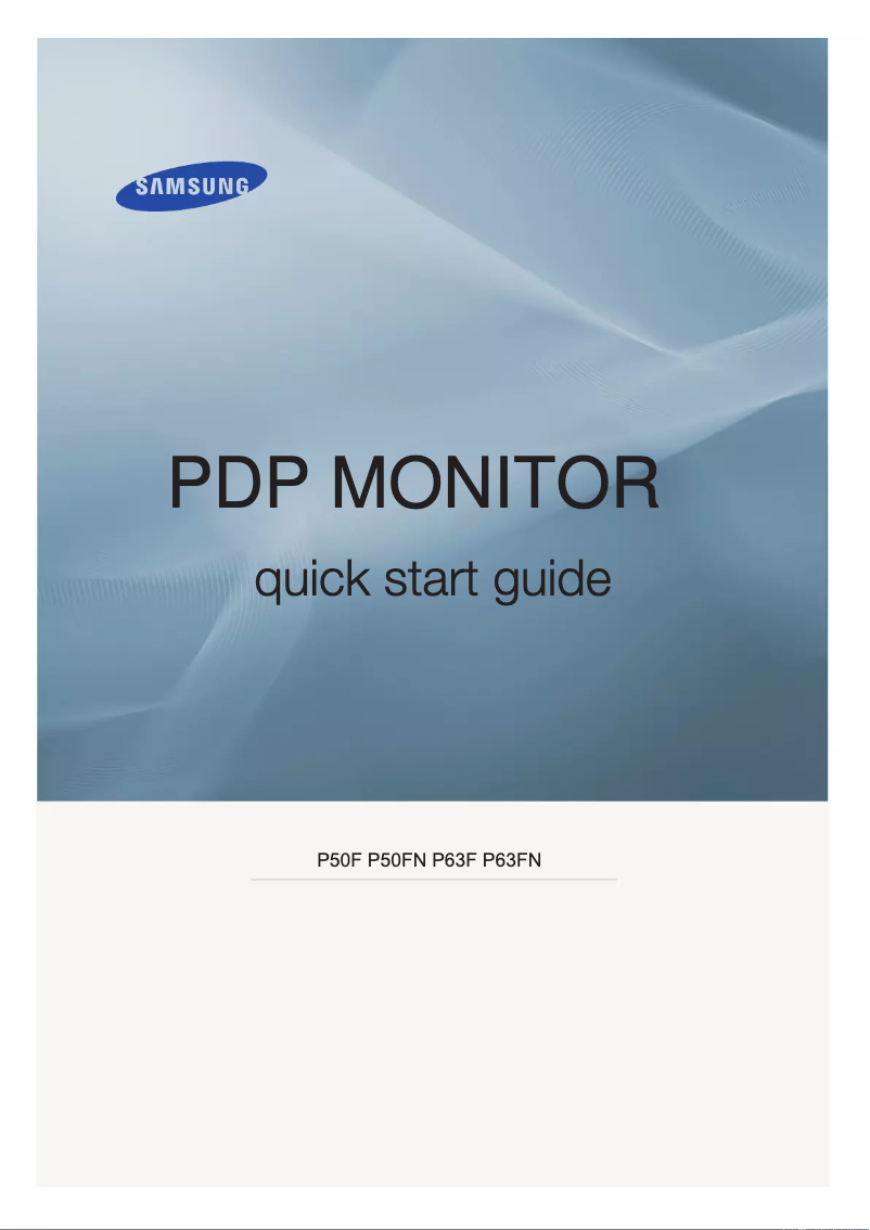 Page n°1 - Manuel utilisateur Samsung P63F