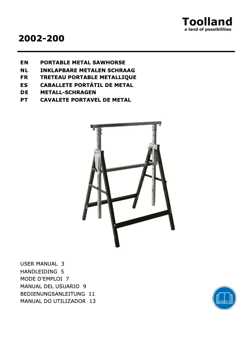 Image de la première page du manuel de l'appareil 2002-200
