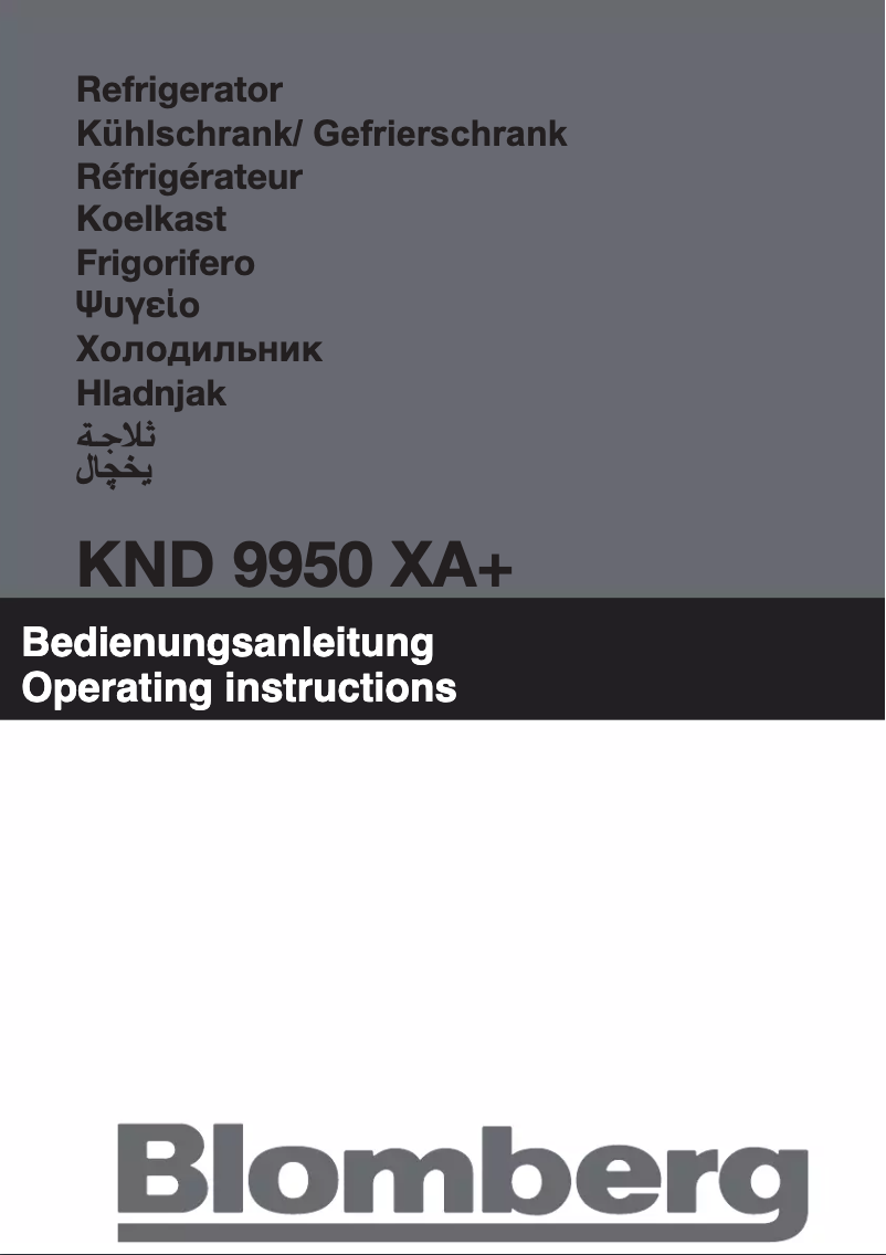 Image de la première page du manuel de l'appareil KND 9950 XA