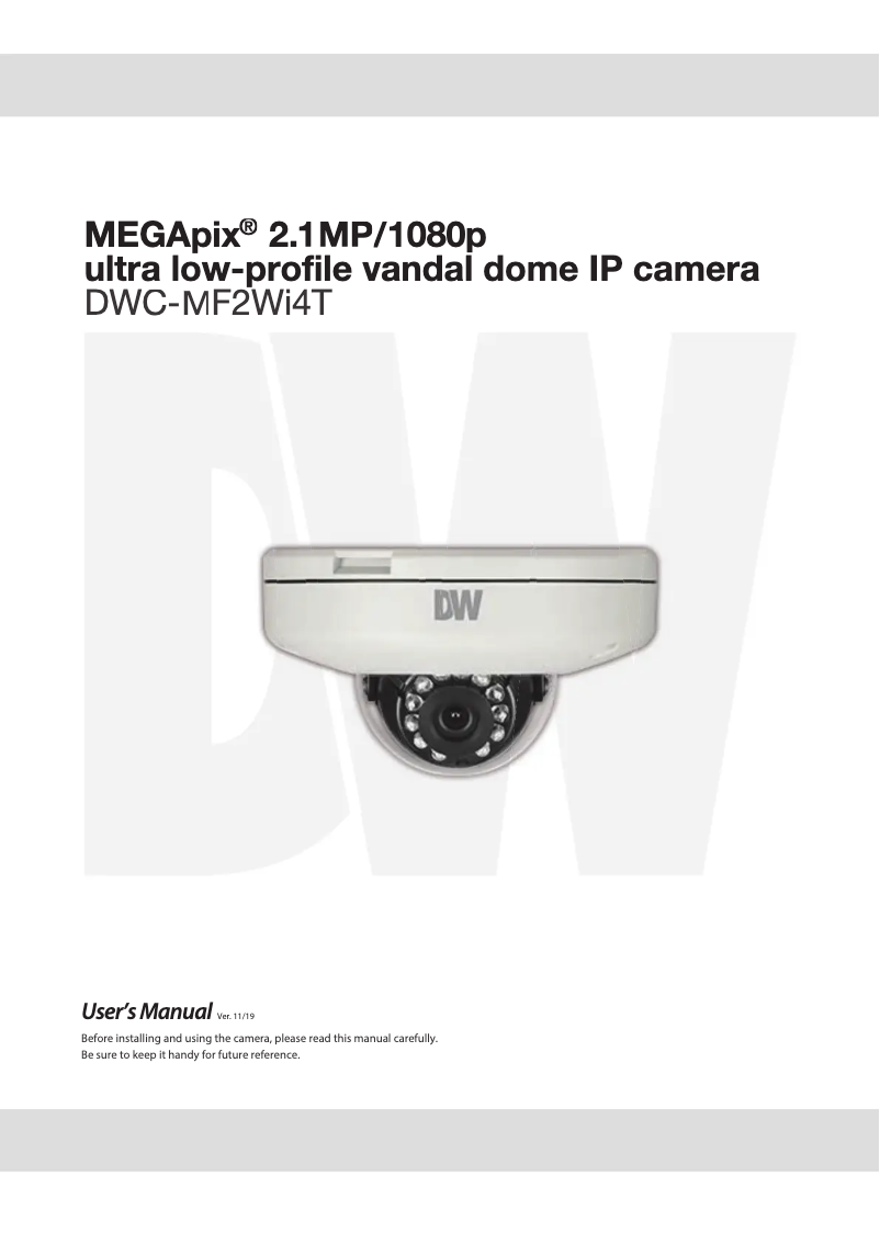 Page n°1 - Manuel utilisateur Digital Watchdog MegaPix DWC-MF2Wi4T