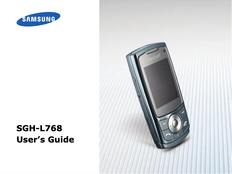 Page 1 de la notice Manuel utilisateur Samsung SGH-L768