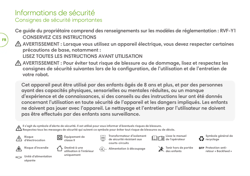 Image de la première page du manuel de l'appareil Roomba 600