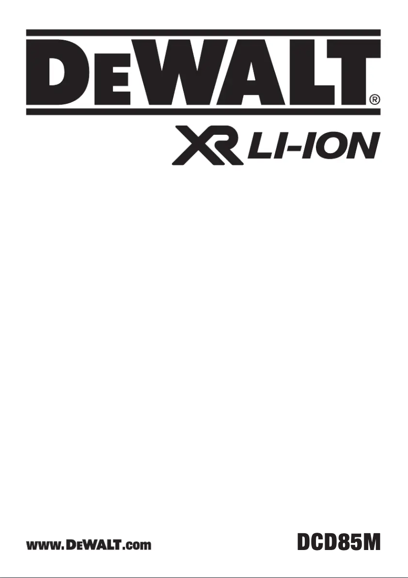 Page 1 de la notice Manuel utilisateur DeWalt DCD85M