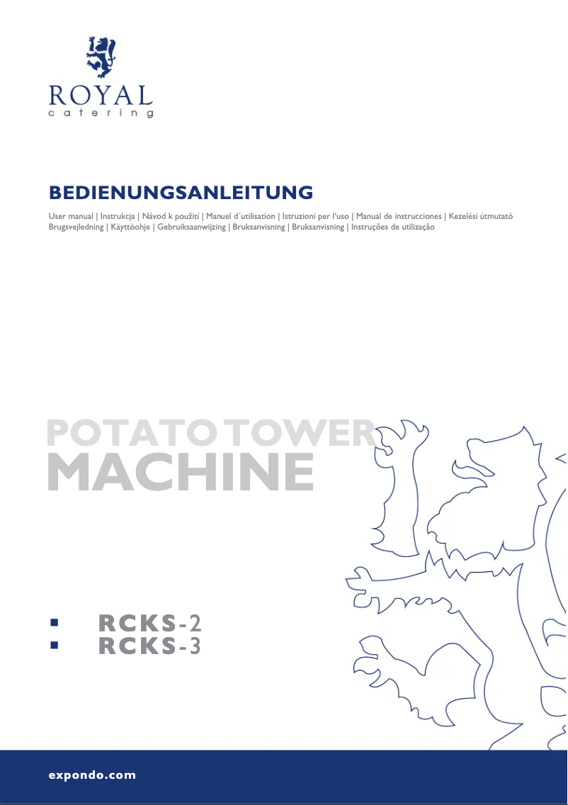 Page n°1 - Manuel utilisateur Royal Catering RCKS-3