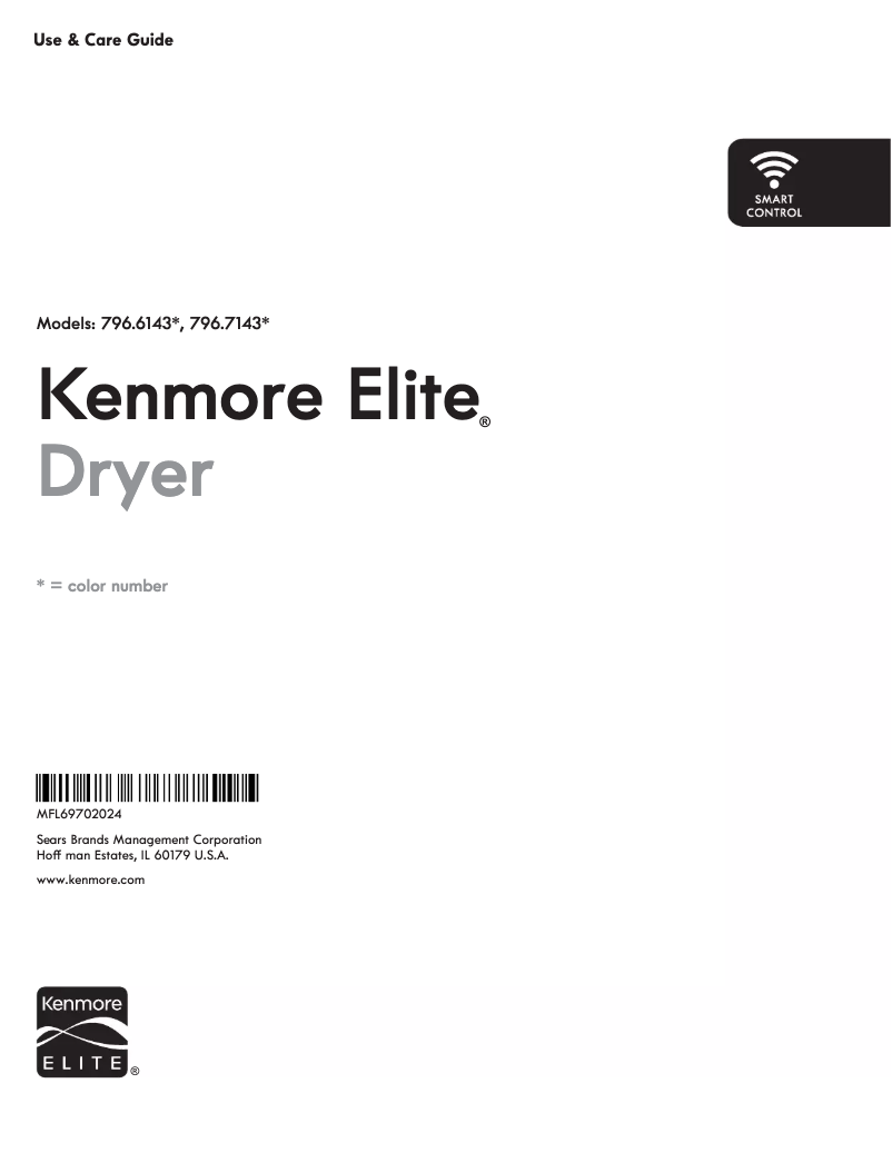 Page n°1 - Manuel utilisateur Kenmore 796.61433