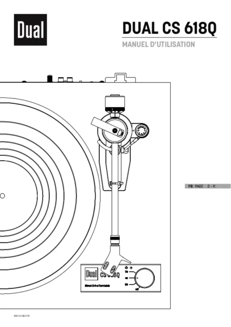 Page n°1 - Manuel utilisateur Dual CS 618Q