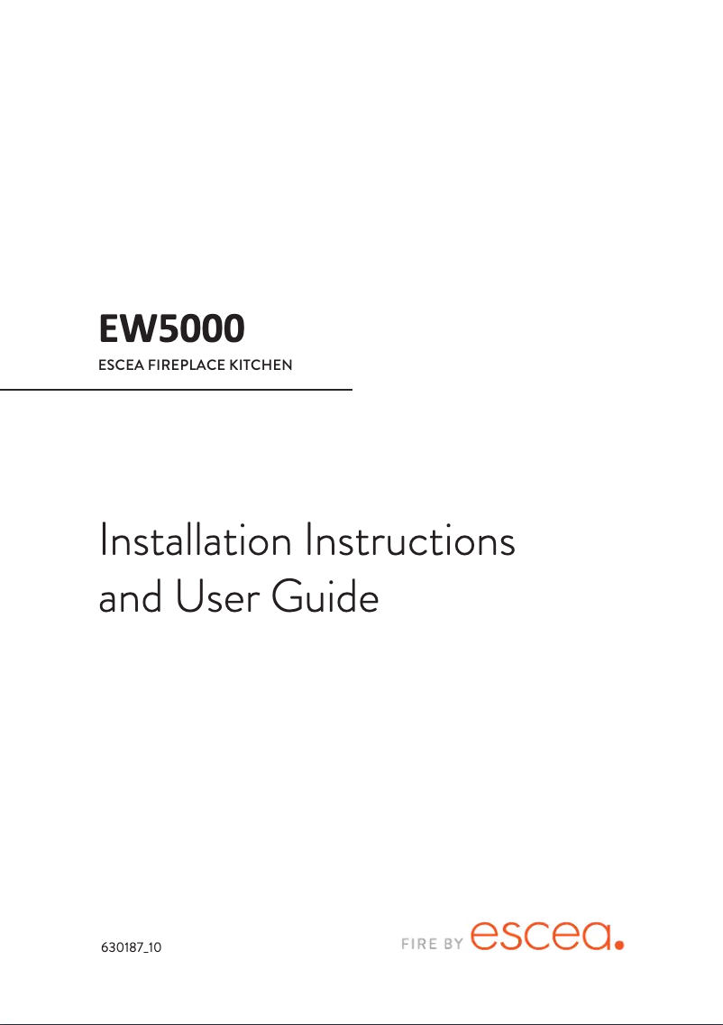 Página 1 del manual Manual de usuario Escea EW5000