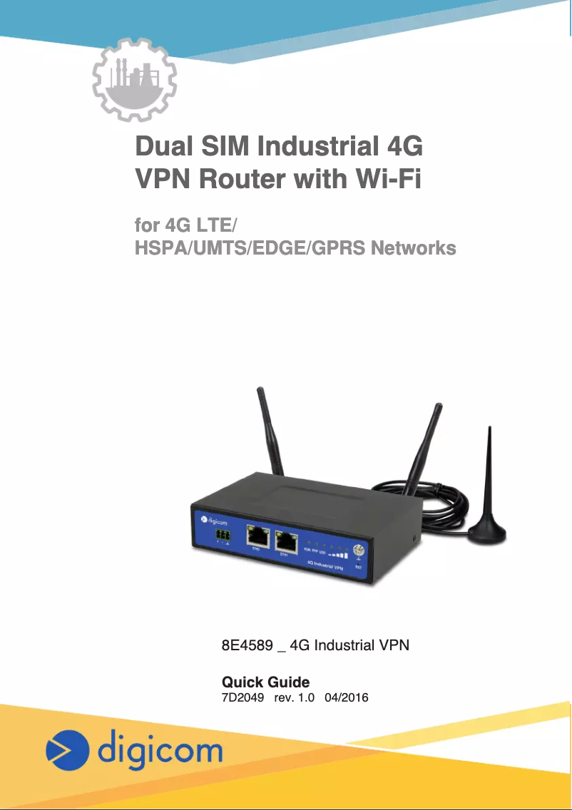 Page 1 de la notice Manuel utilisateur Digicom 8E4589