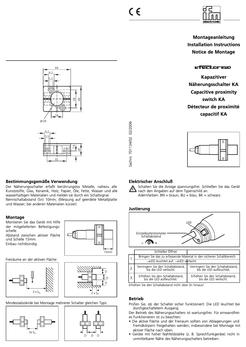 Page n°1 - Manuel utilisateur IFM KA5005