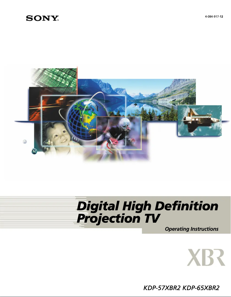 Image de la première page du manuel de l'appareil KDP-57XBR2