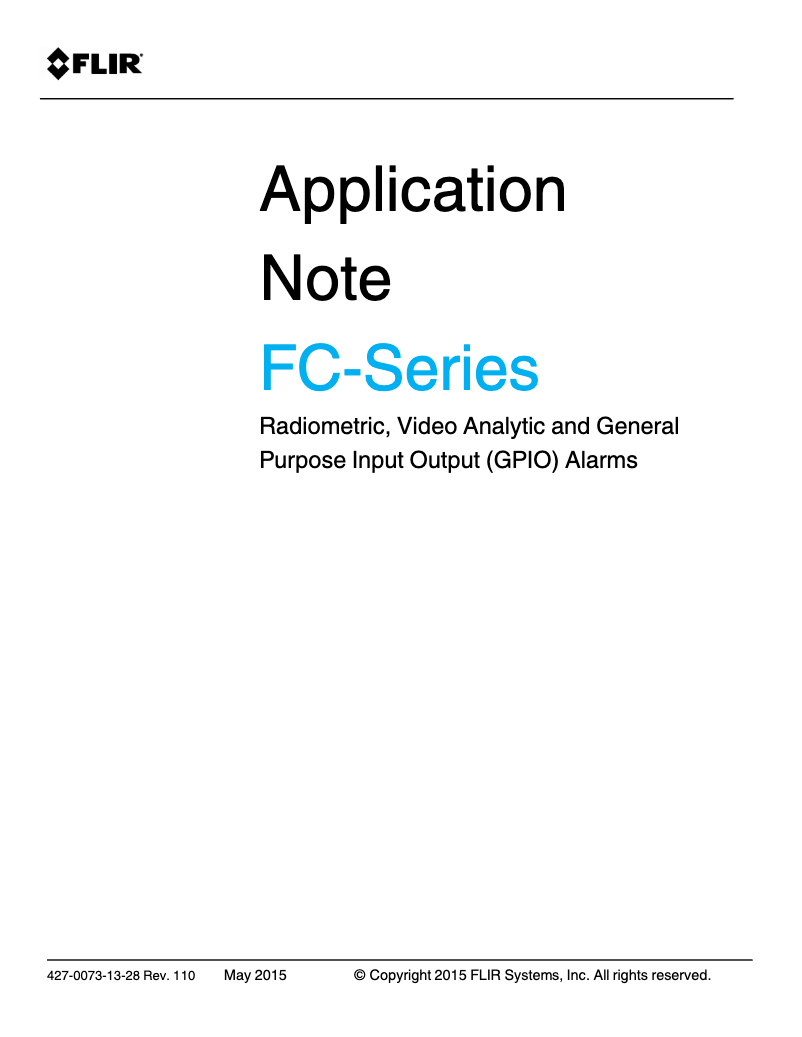 Page n°1 - Manuel utilisateur FLIR FC-669 O