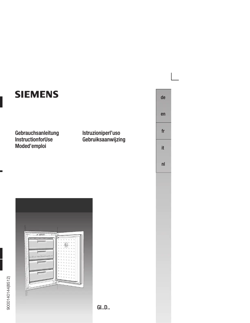 Page 1 de la notice Manuel utilisateur Siemens GF14DA50