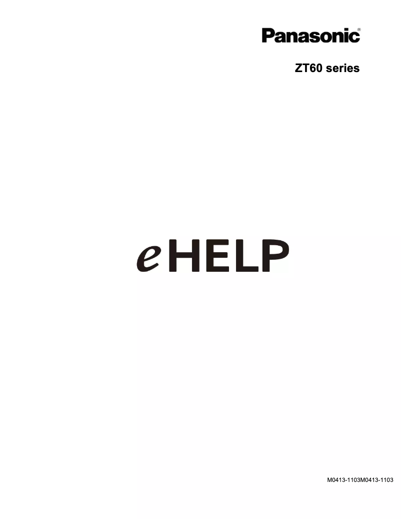 Page 1 de la notice Manuel utilisateur Panasonic Viera TC-P65ZT60