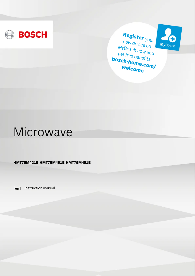 Page n°1 - Manuel utilisateur Bosch HMT75M461B