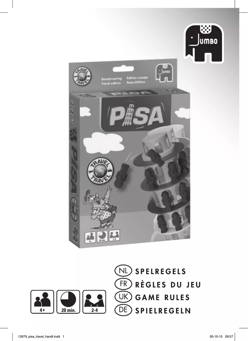 Page 1 de la notice Manuel utilisateur Jumbo Pisa