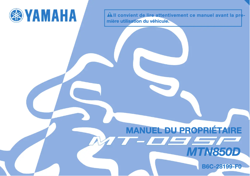 Page 1 de la notice Manuel utilisateur Yamaha MT09 SP (2018)