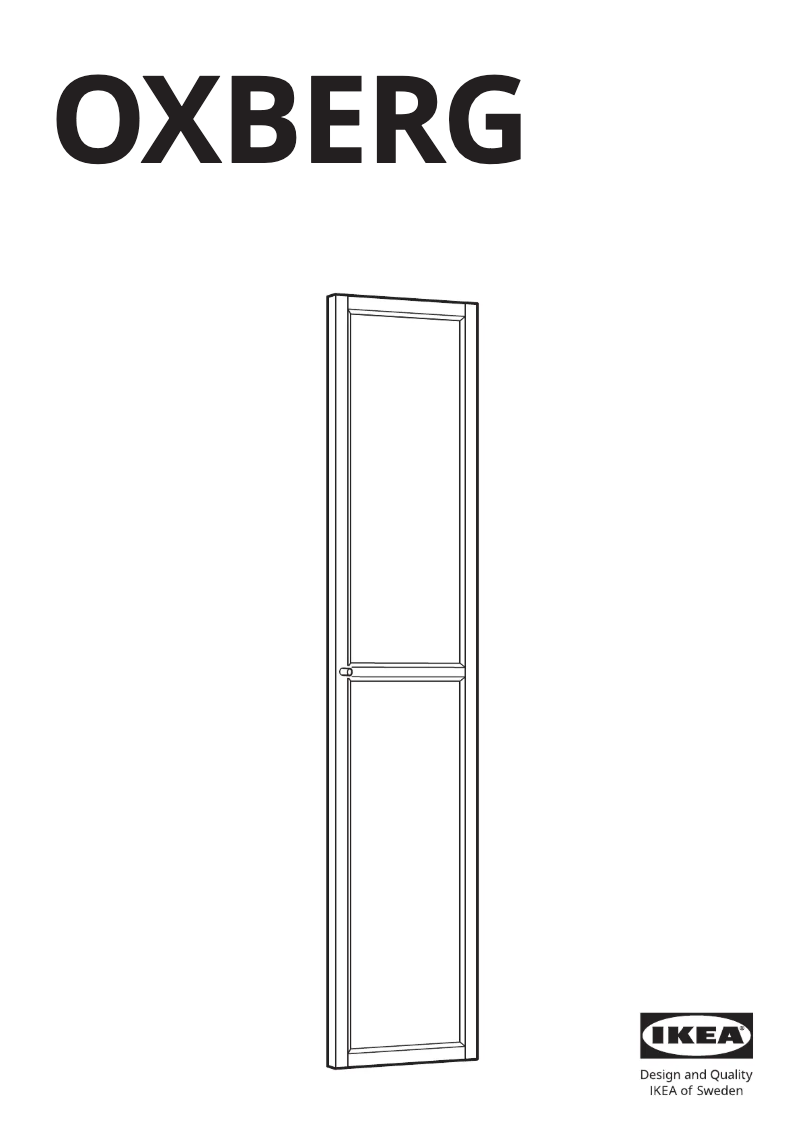 Page 1 de la notice Manuel utilisateur Ikea OXBERG 705.282.44