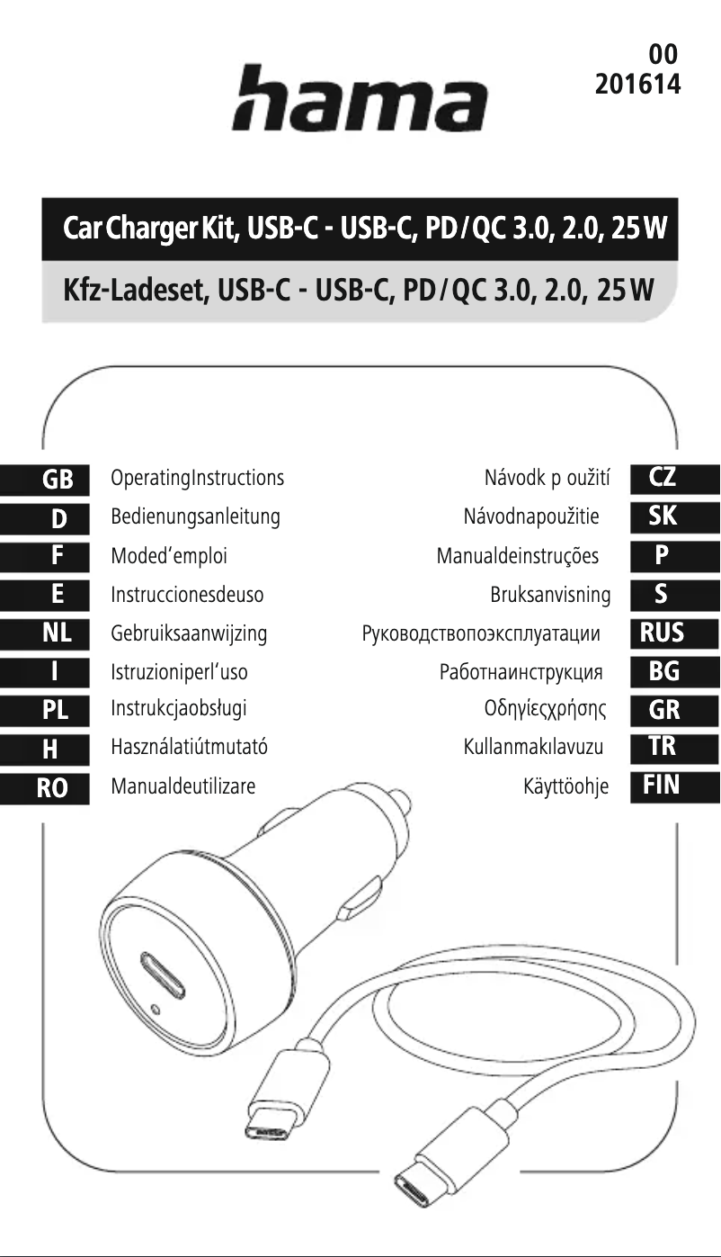 Page n°1 - Manuel utilisateur Hama 00201614