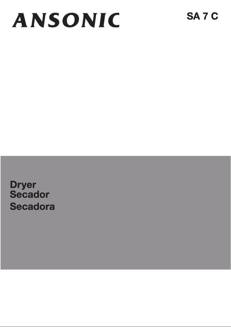 Page 1 de la notice Manuel utilisateur Ansonic SA 7