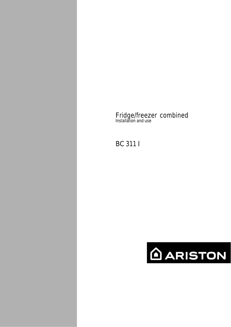 Page n°1 - Manuel utilisateur Ariston Thermo BC 311 I