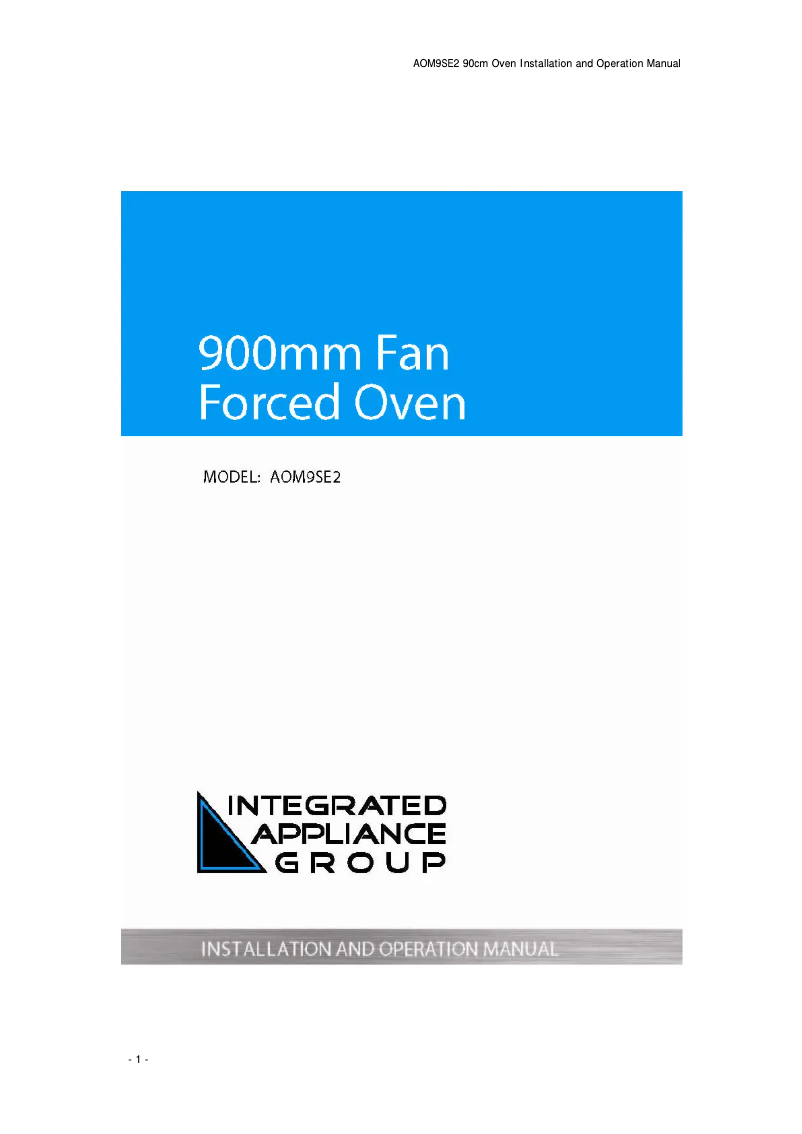 Page n°1 - Manuel utilisateur ARC AOM9SE2