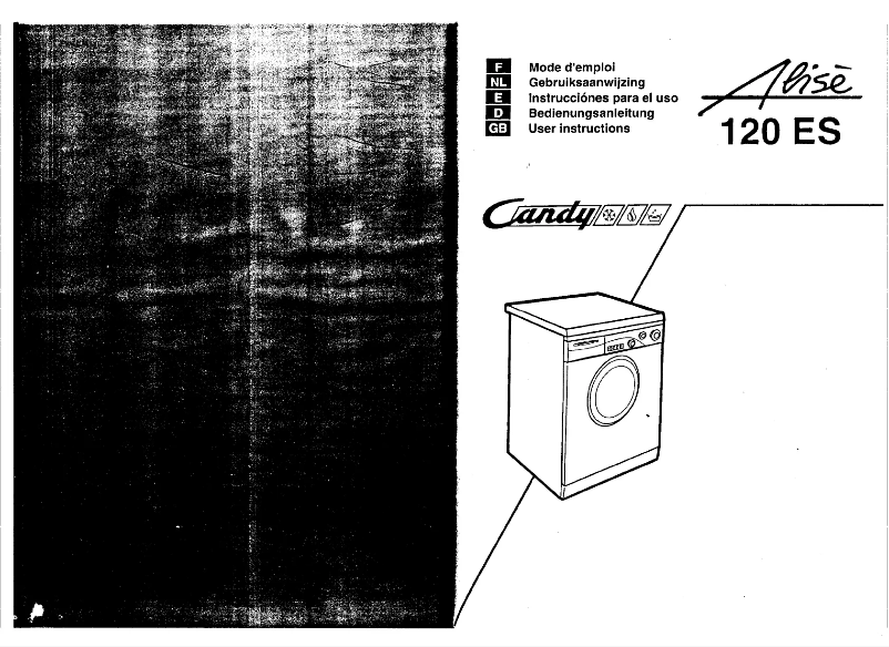 Page n°1 - Manuel utilisateur Candy Alise 120 ES