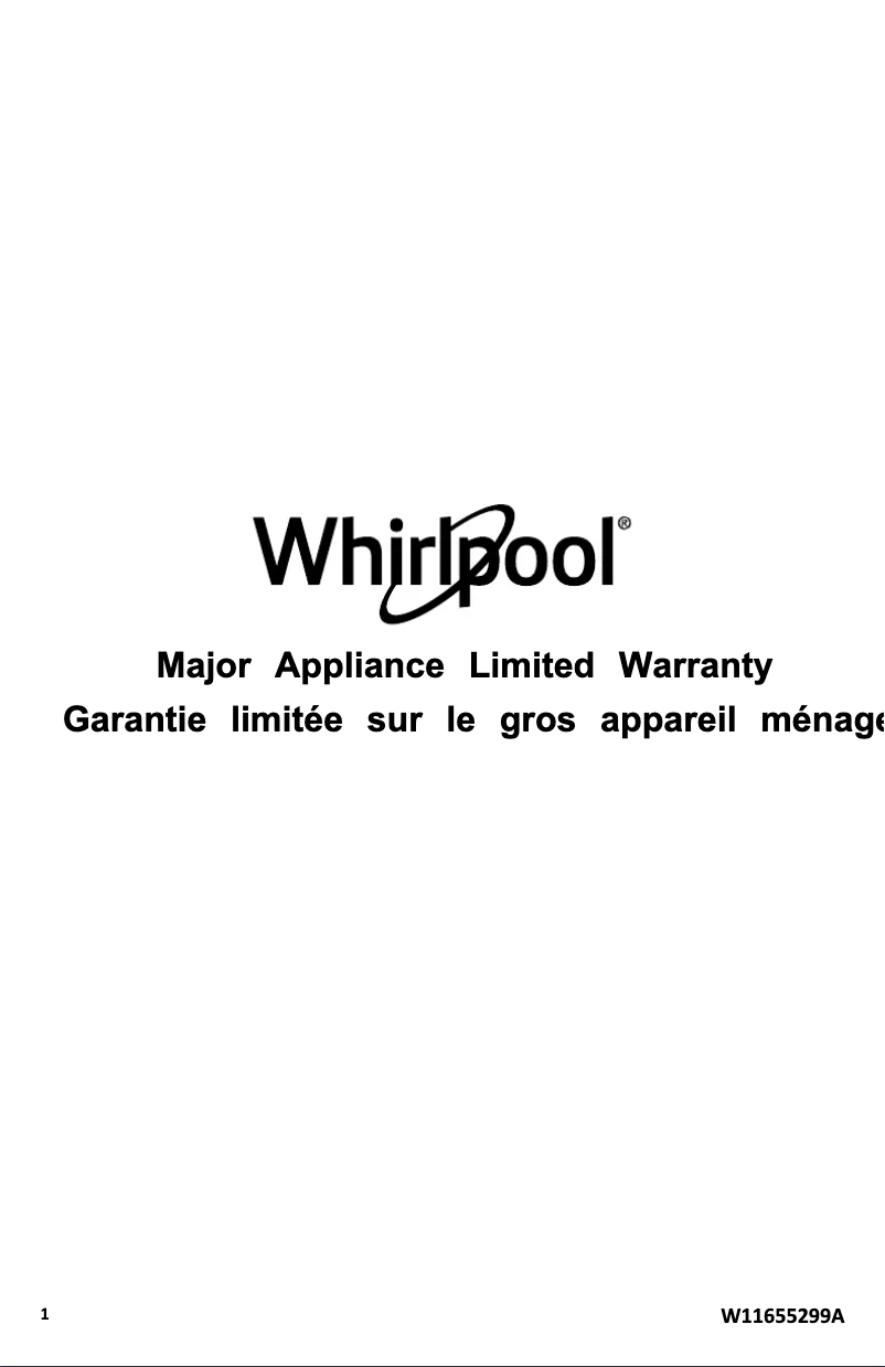 Page n°1 - Informations de garantie Whirlpool LDR3822PQ