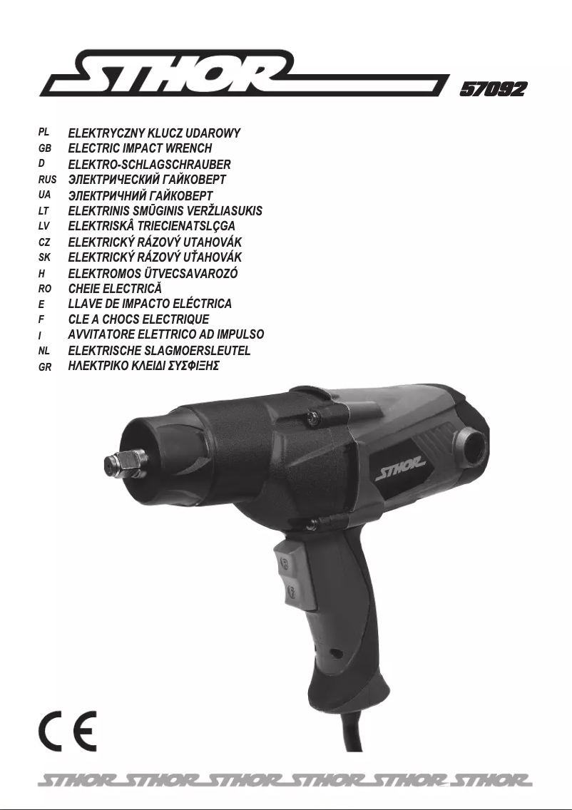 Page 1 de la notice Manuel utilisateur Sthor 57092