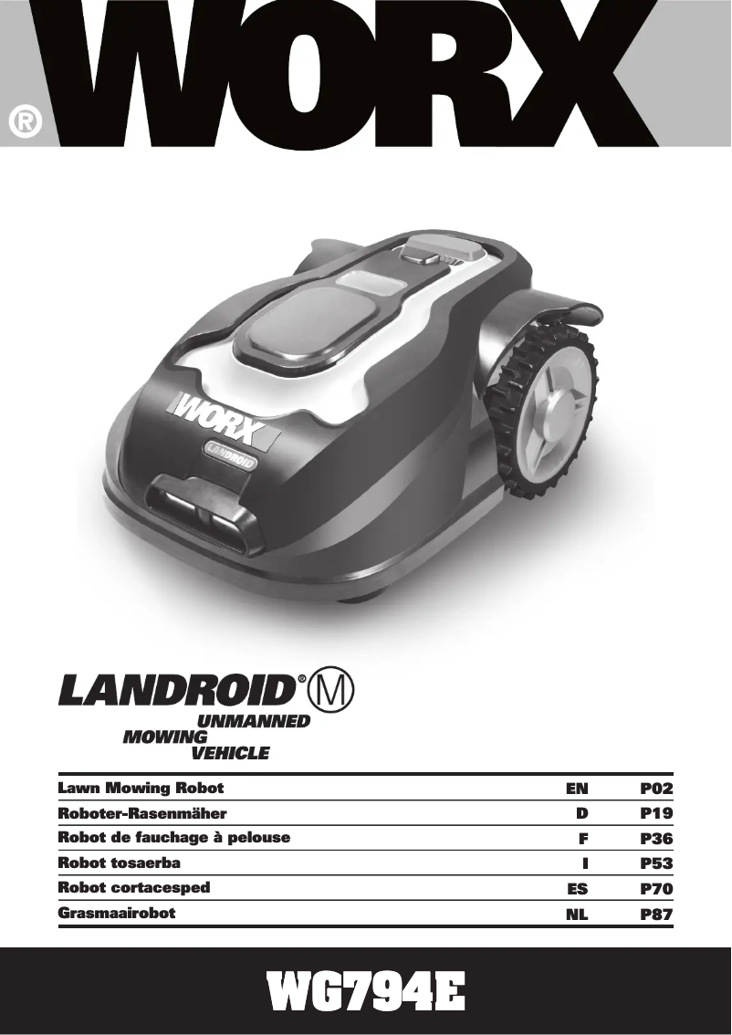 Page n°1 - Manuel utilisateur Worx Landroid WG794