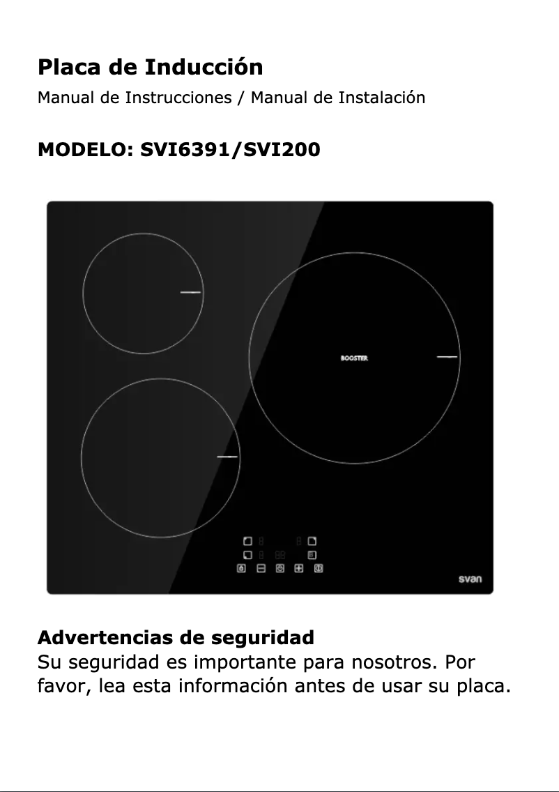 Page 1 de la notice Manuel utilisateur SVAN SVI6391