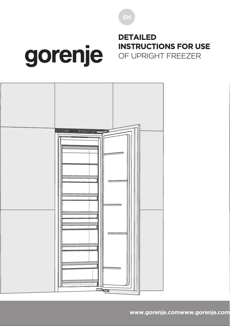 Page n°1 - Manuel utilisateur Gorenje FNI5182A1UK