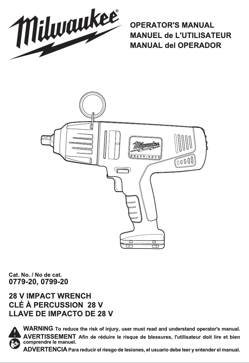 Image de la première page du manuel de l'appareil 0799-20
