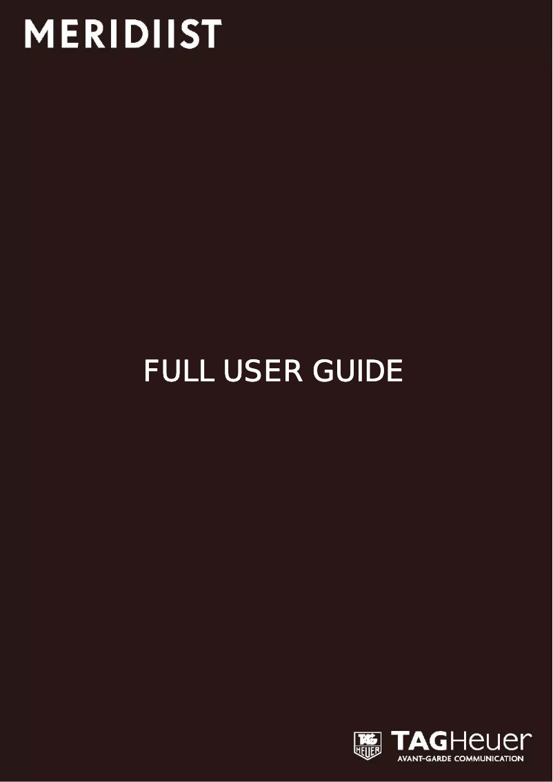 Image de la première page du manuel de l'appareil Meridiist II