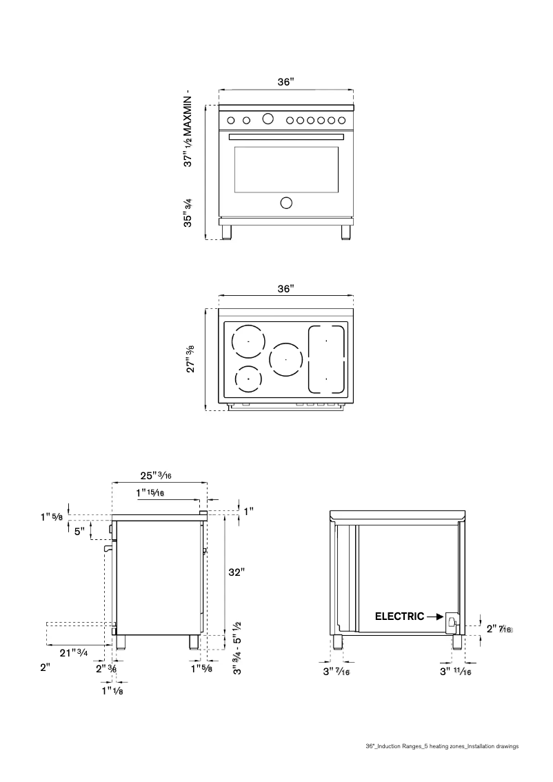 Page 1 de la notice Instructions / montage Bertazzoni MAST365INMNEE