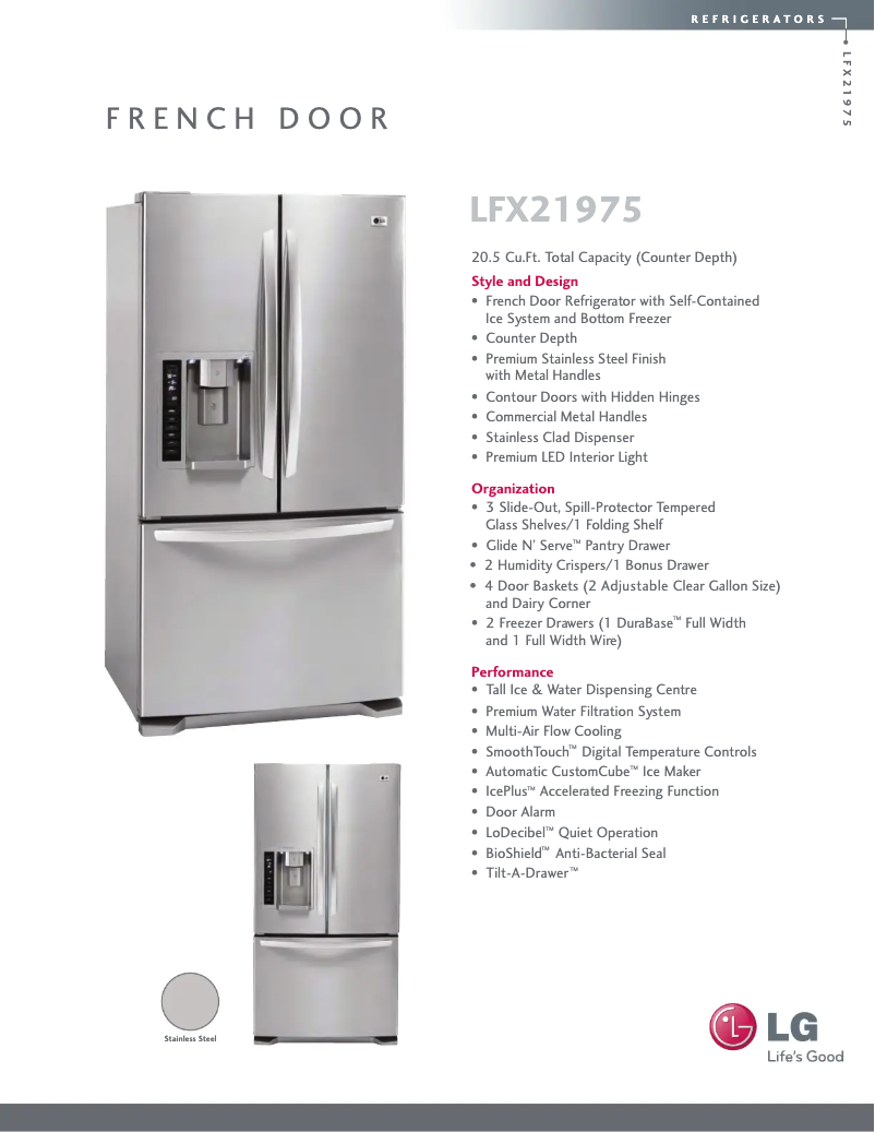 Imagen de la primera página del manual del dispositivo LFX21975ST