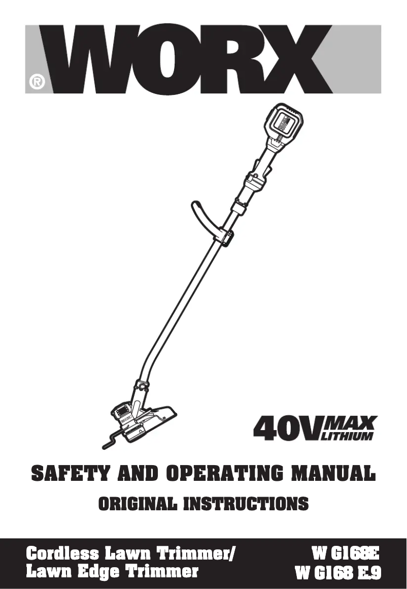 Image de la première page du manuel de l'appareil WG168E